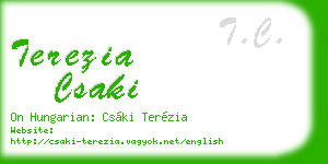 terezia csaki business card